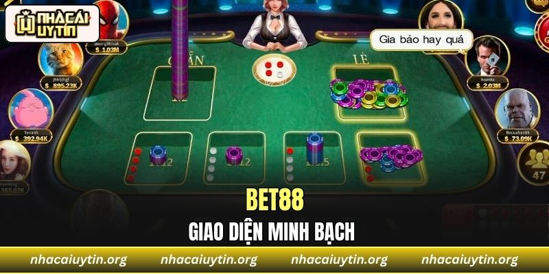 Giao diện minh bạch của nhà cái giúp người chơi yên tâm khi tham gia